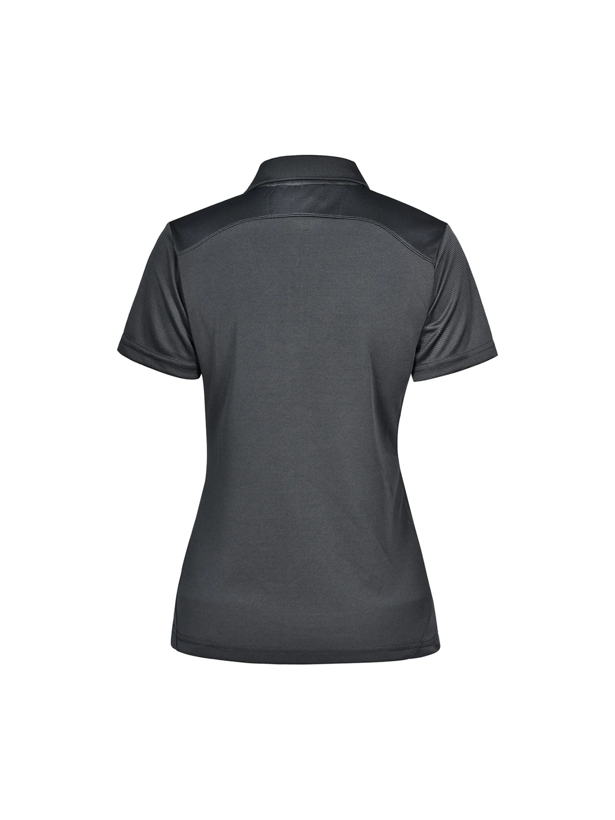 Ladies Bamboo Charcoal Short Sleeve Polo in Storm Grey – back view
