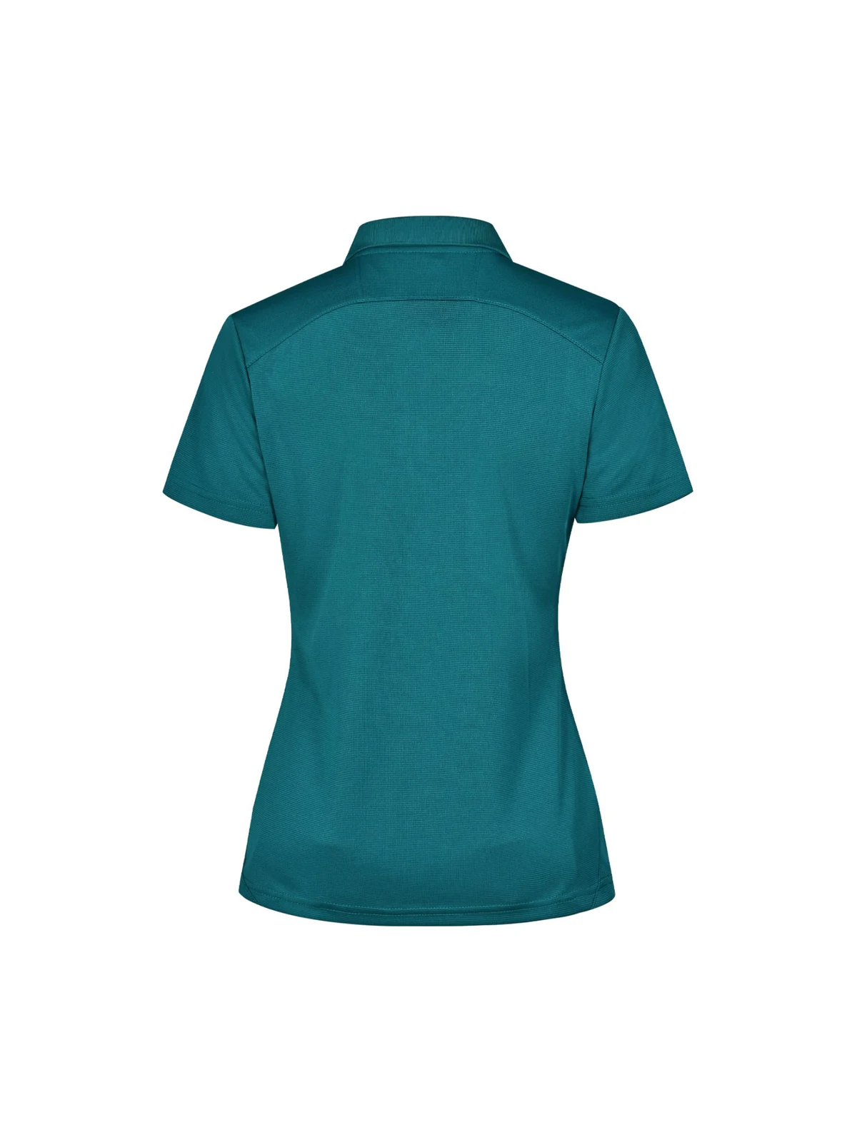 Ladies Bamboo Charcoal Short Sleeve Polo in Teal – back view