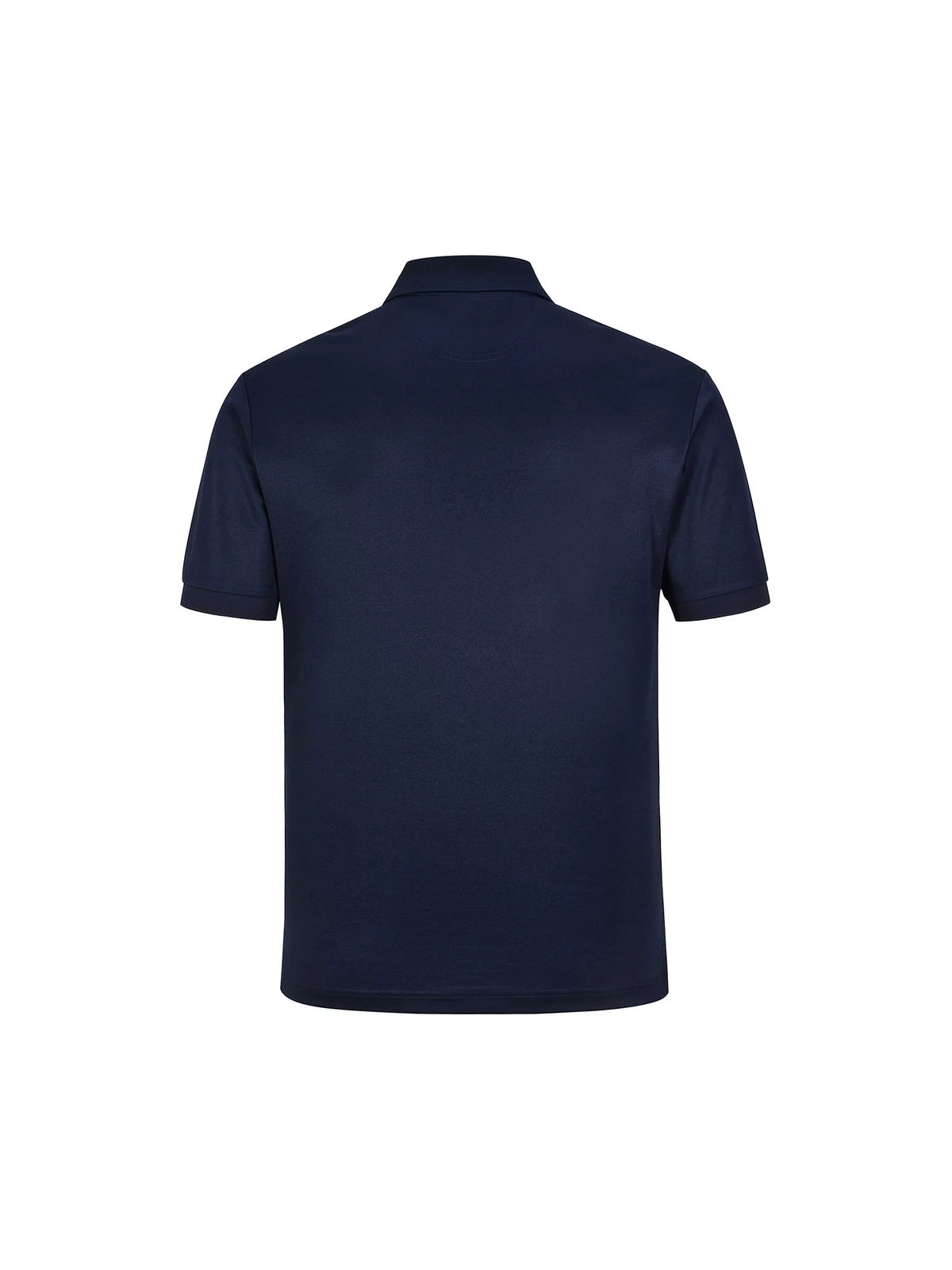 Men's Sustainable Poly/Cotton Corporate SS Polo in Navy – back view