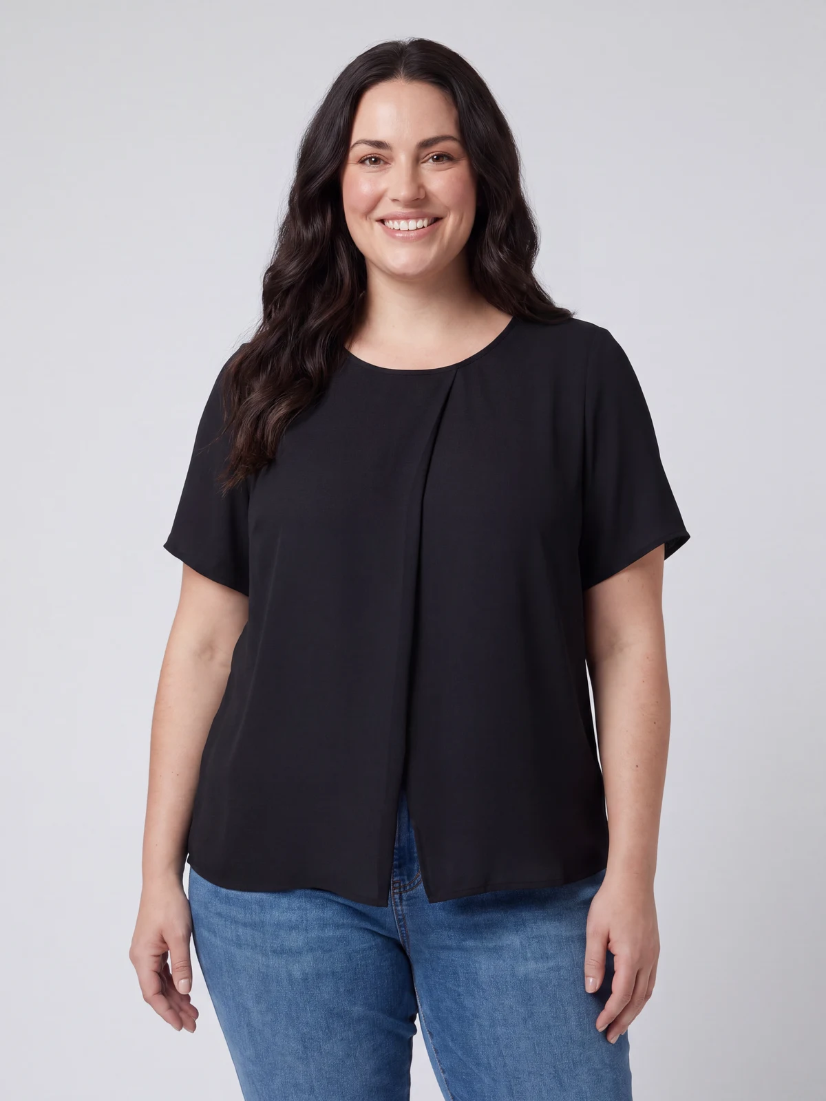 Sydney T-Top in Black – front view