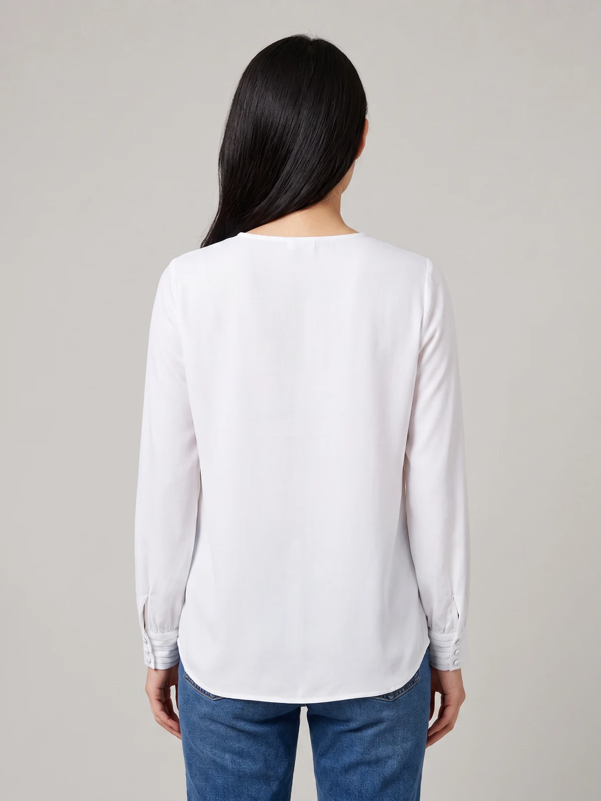 Women's Evelyn Long Sleeve Blouse – back view
