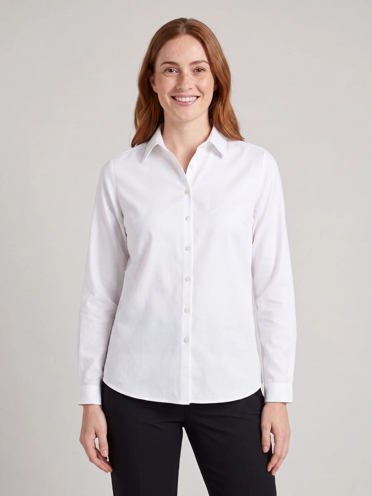 Ladies Memphis Shirt in White – front view