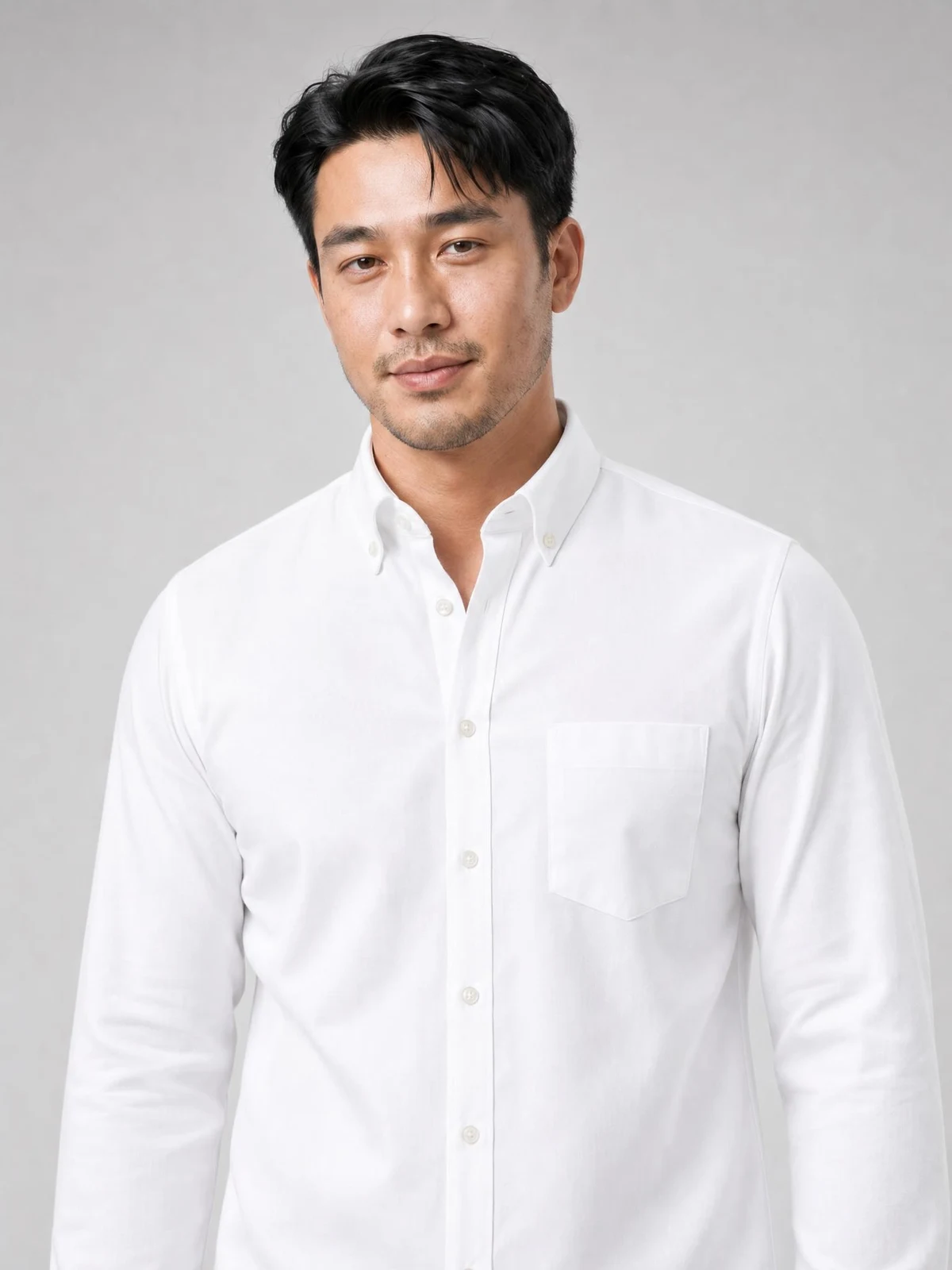 Men's Memphis Shirt in White – close-up detail