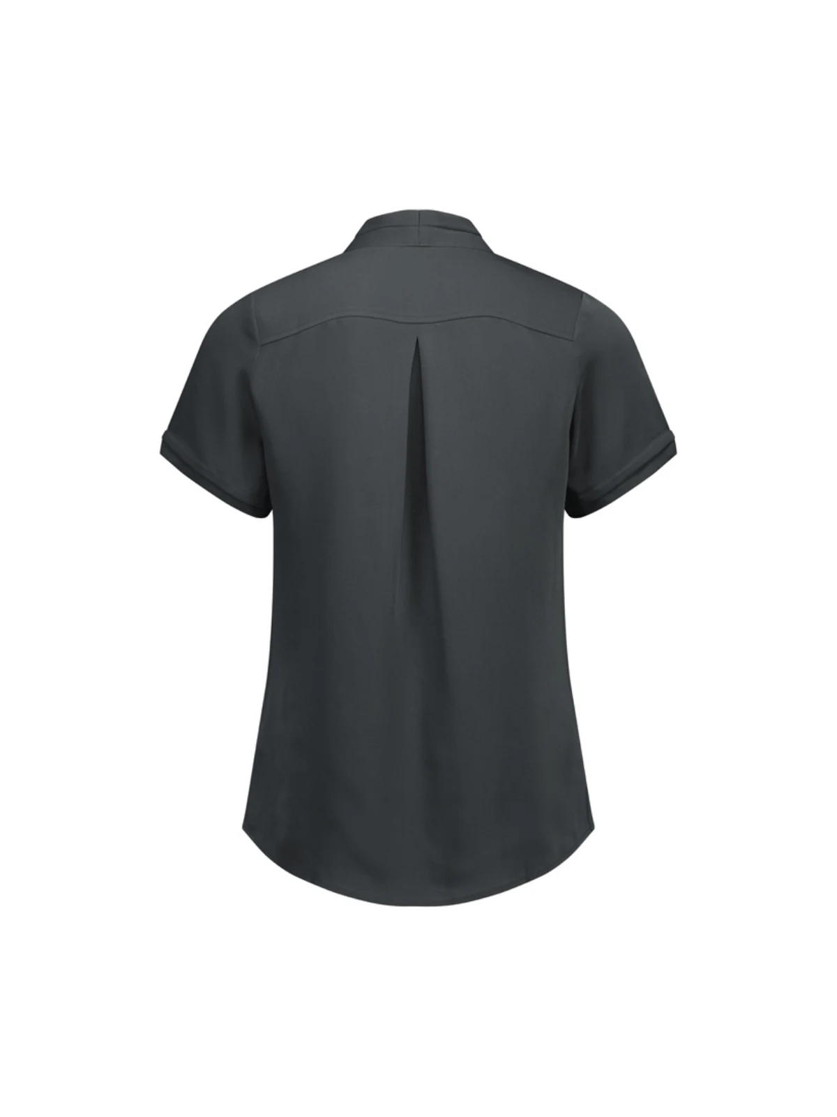 Ladies Madison Short Sleeve Shirt in Charcoal – back view