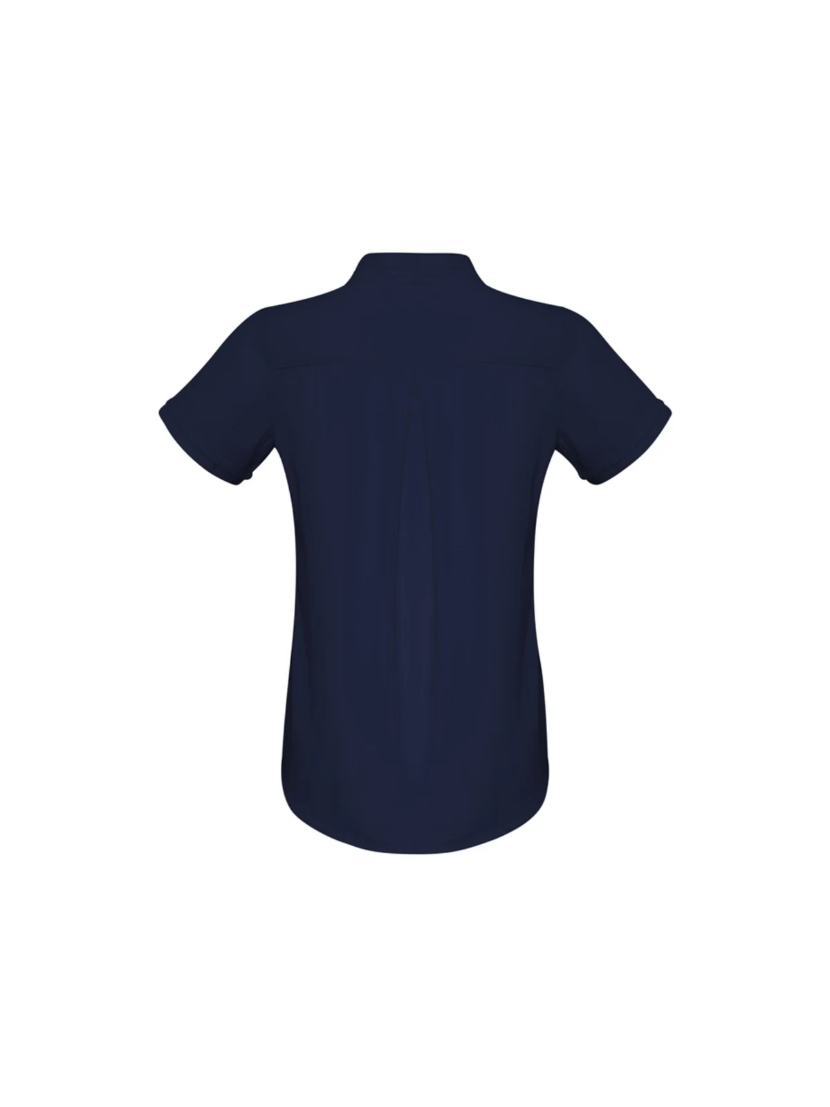 Ladies Madison Short Sleeve Shirt in Midnight Blue – back view