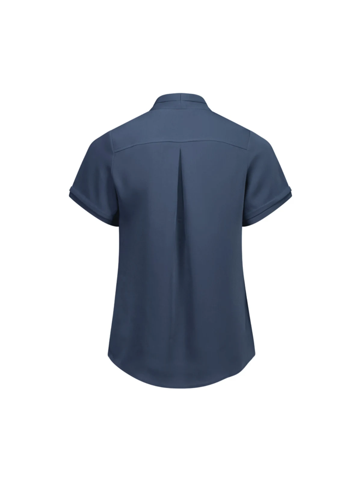 Ladies Madison Short Sleeve Shirt in Storm Blue – back view