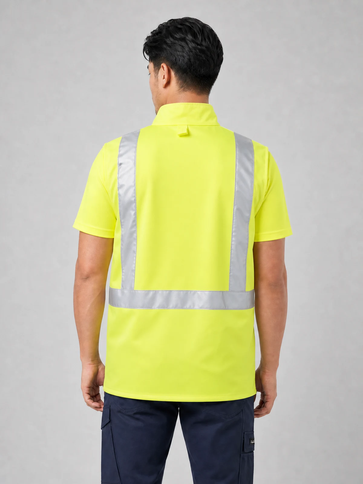 Hi-Vis Reversible Safety Vest With 3m Tapes – back view