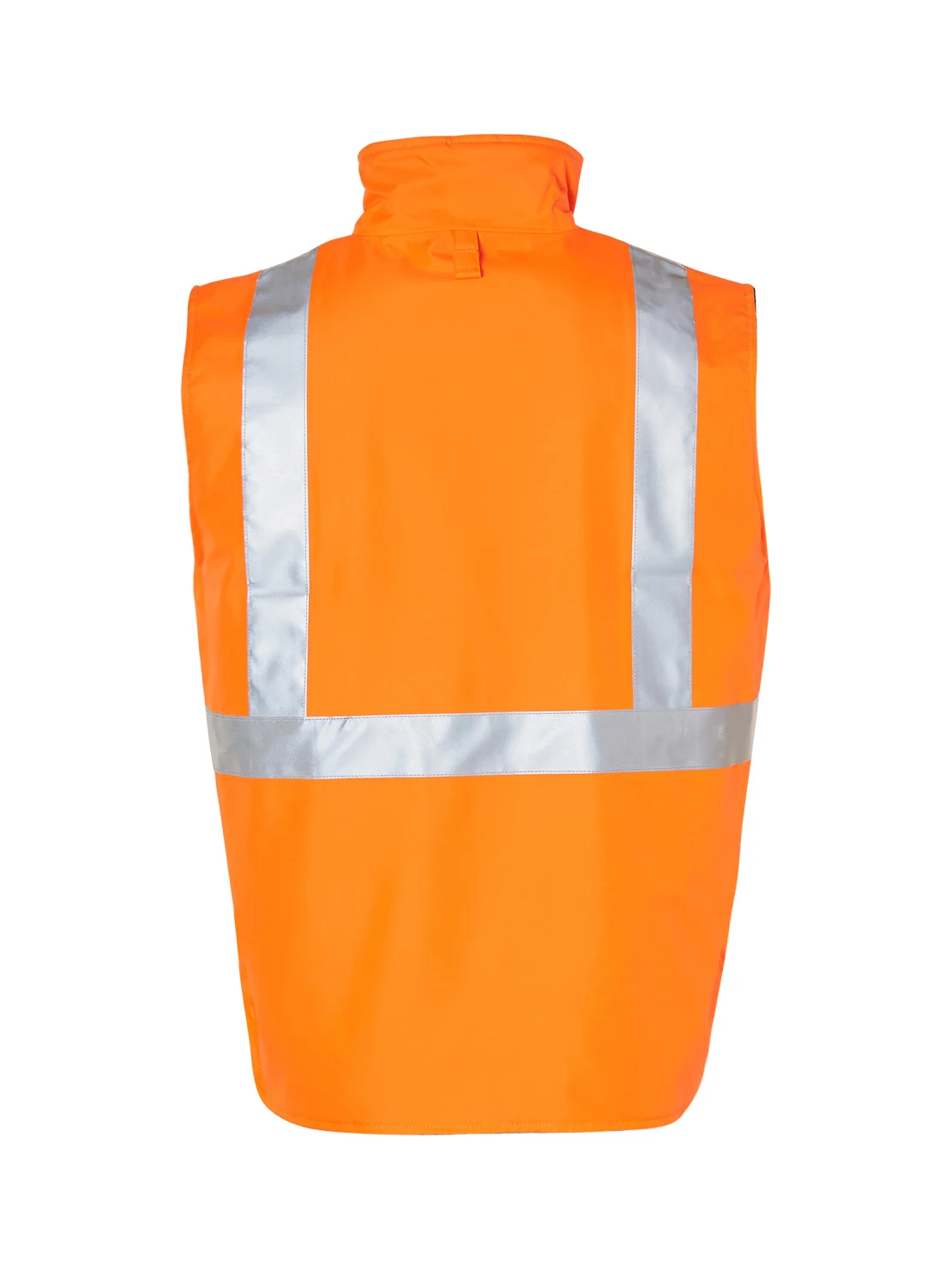 Hi-Vis Reversible Safety Vest With 3m Tapes in Orange – back view