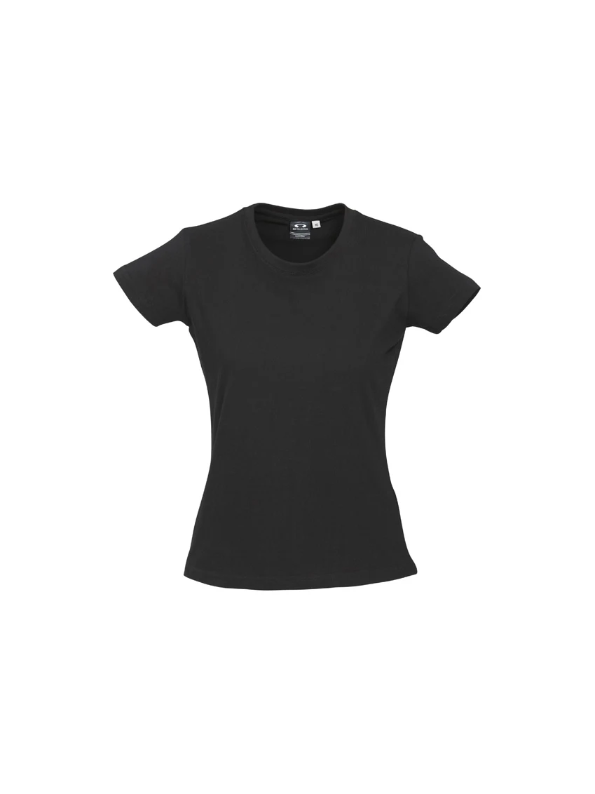 Ladies Ice Tee in Black – front view