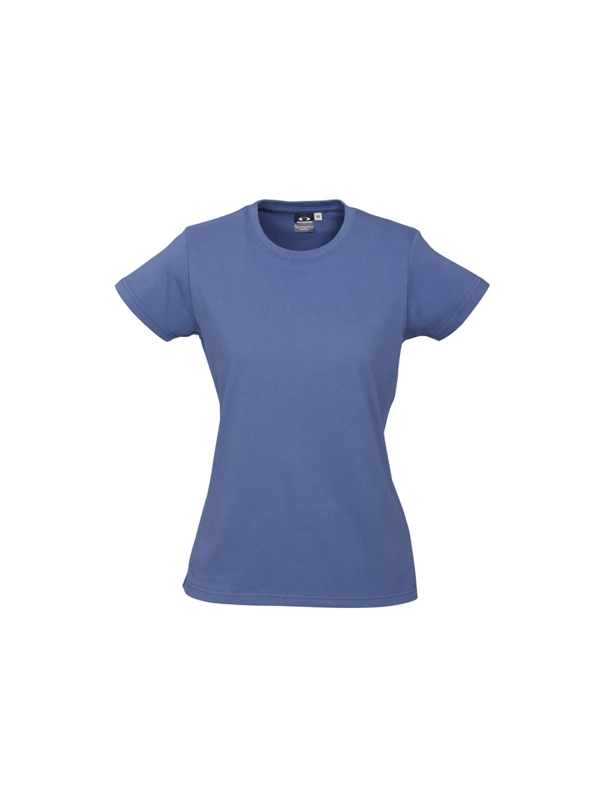 Ladies Ice Tee in Denim – front view