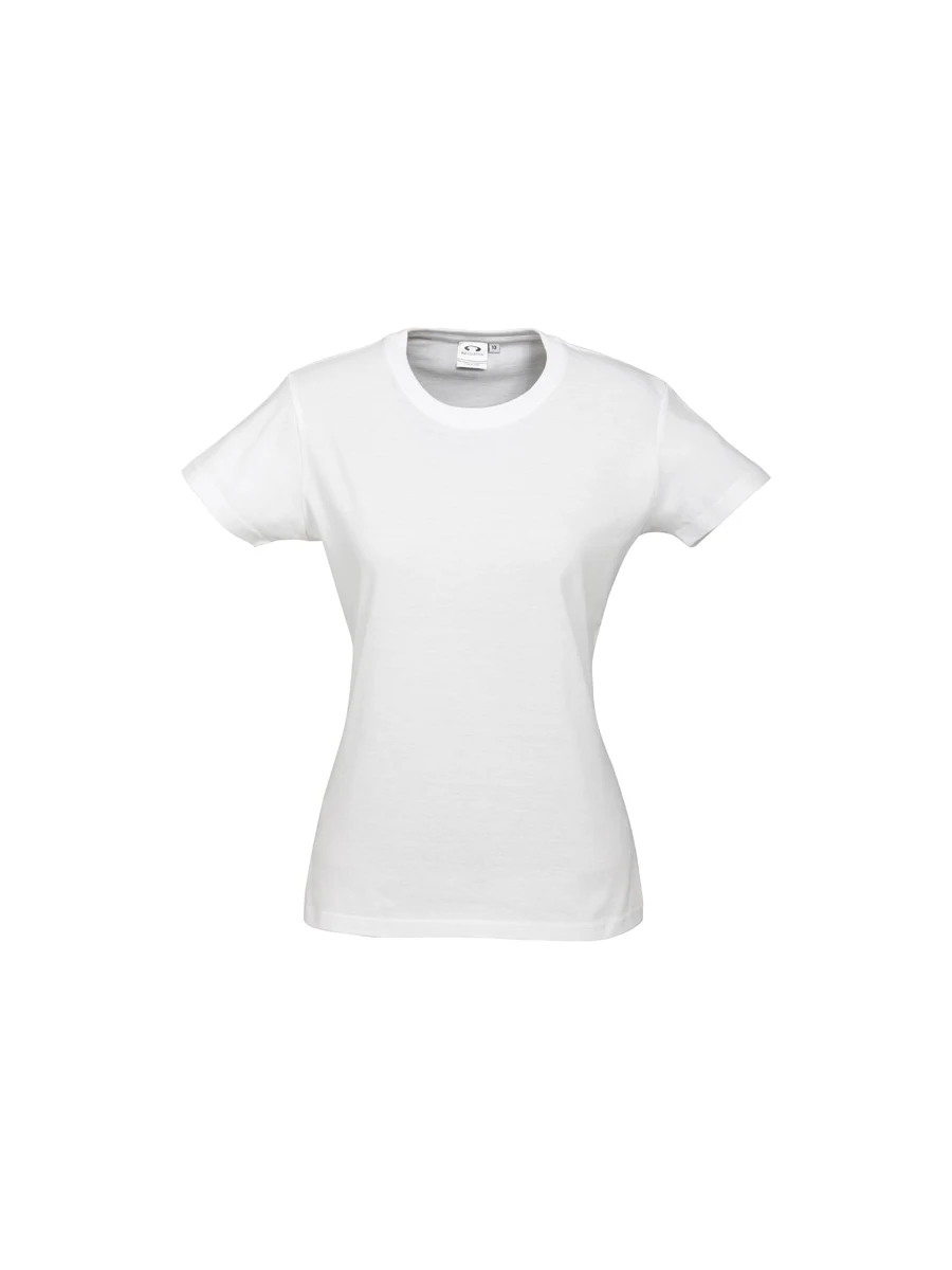 Ladies Ice Tee in White – front view