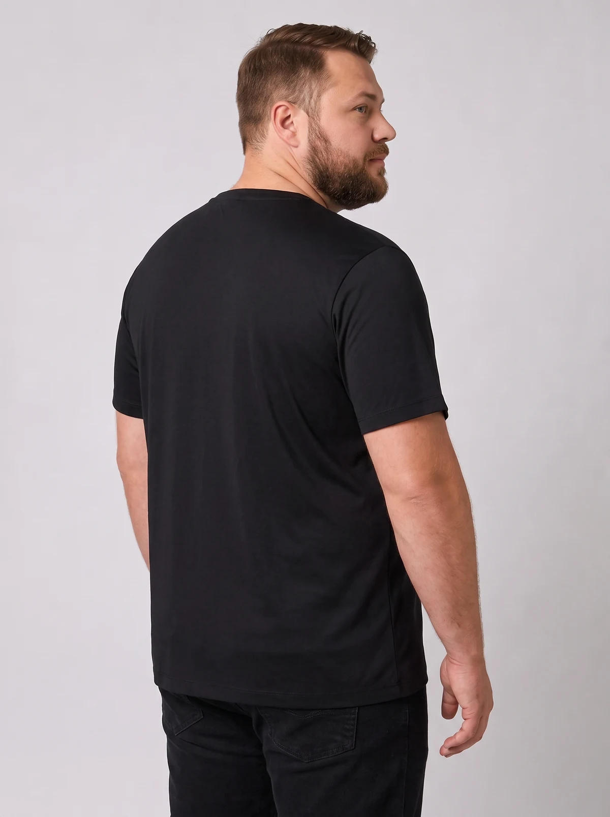 Men's Action Short Sleeve Tee in Black – side view
