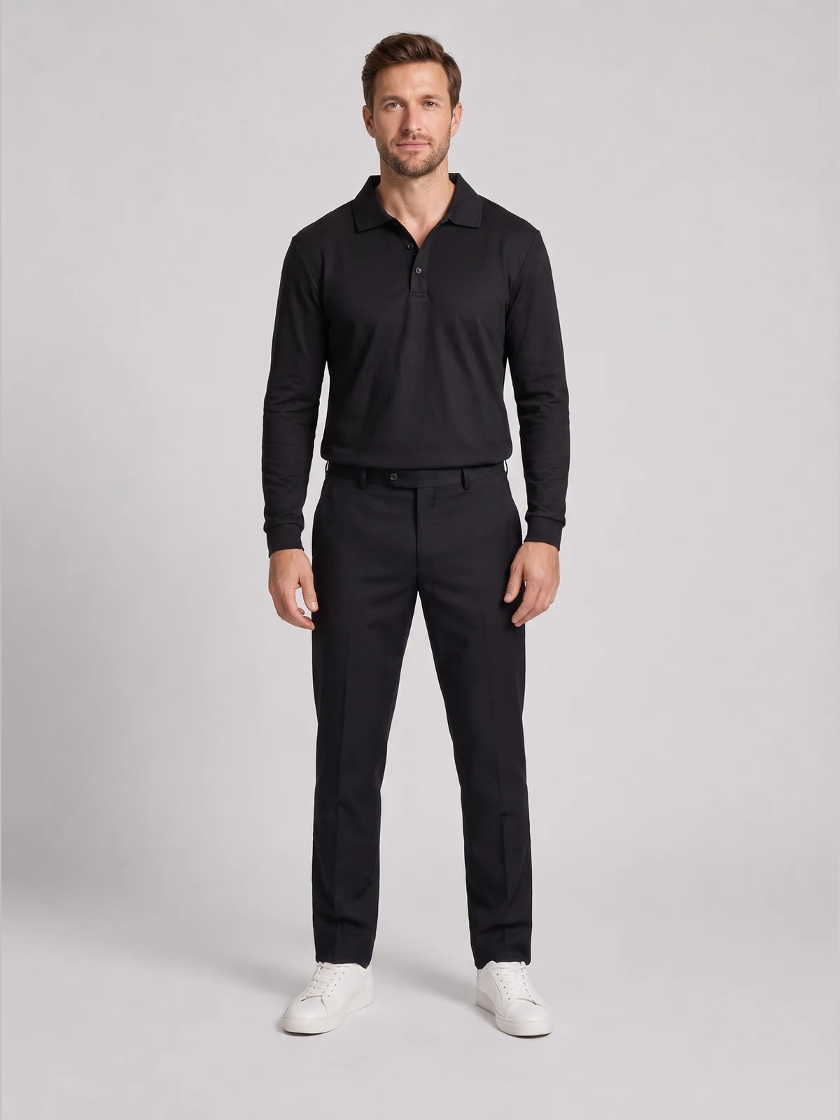 Mens Signature Trouser in Black – front view