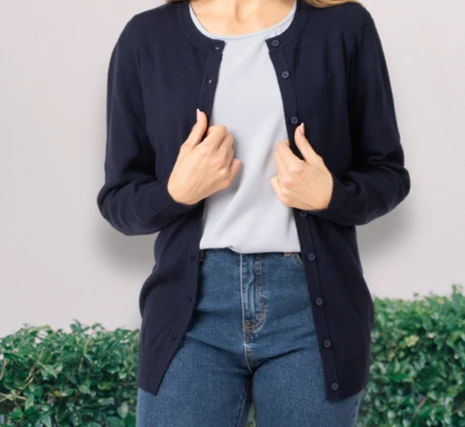 Women's Signature Cardigan in Navy
