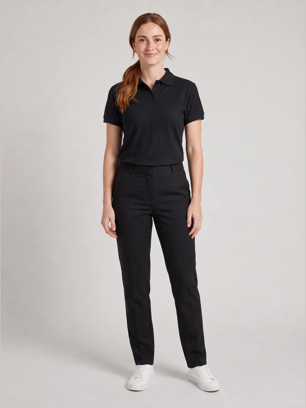 Ladies Signature Trouser in Black – front view