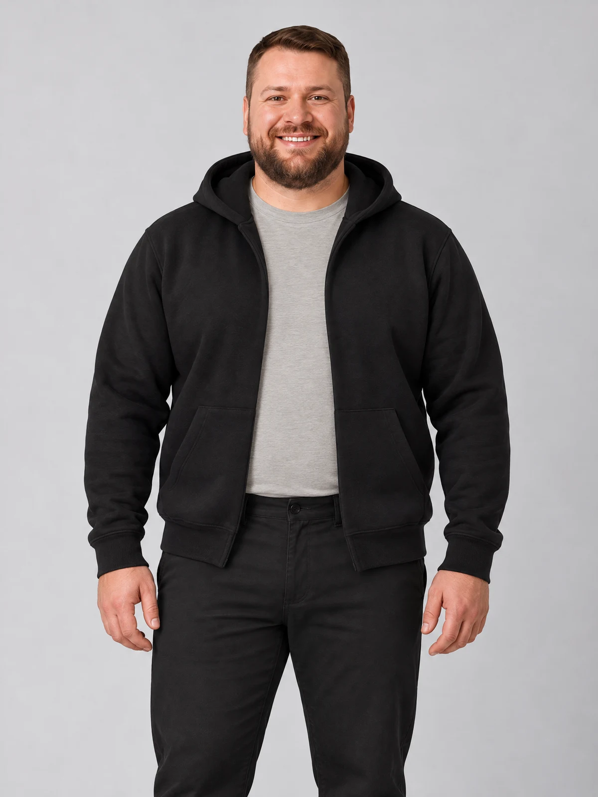 Signature Hoodie in Black – front view
