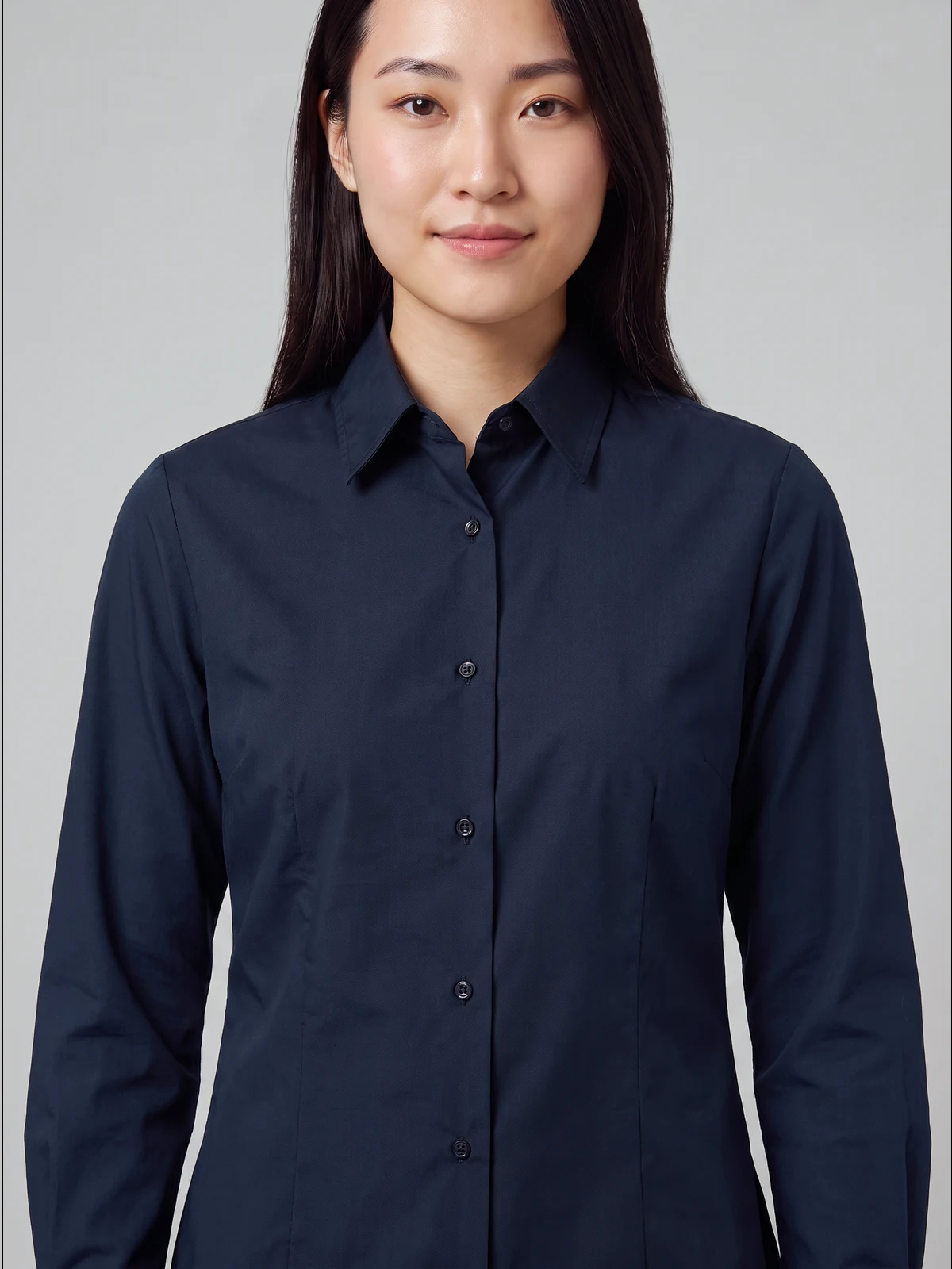 Ladies Blake Long Sleeve Shirt – close-up detail