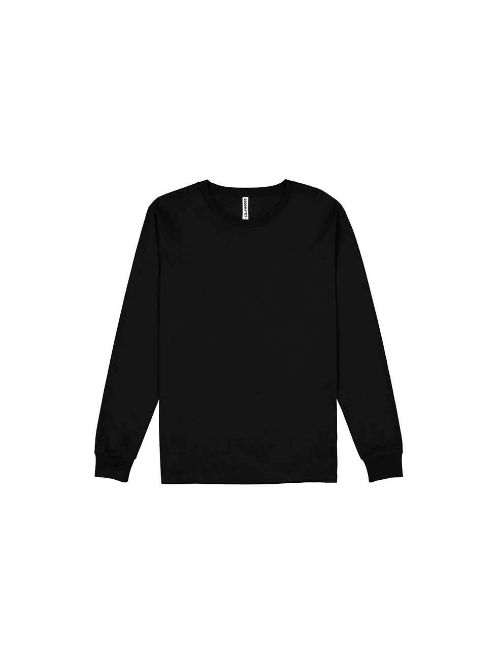Men's Basis Long Sleeve Tee in Black – front view