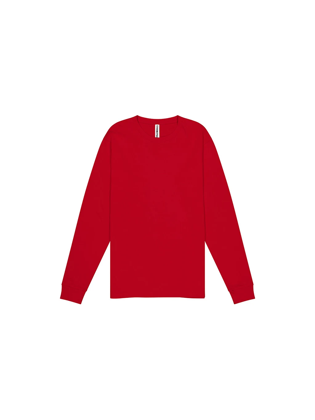 Women's Basis Long Sleeve Tee in Red – front view