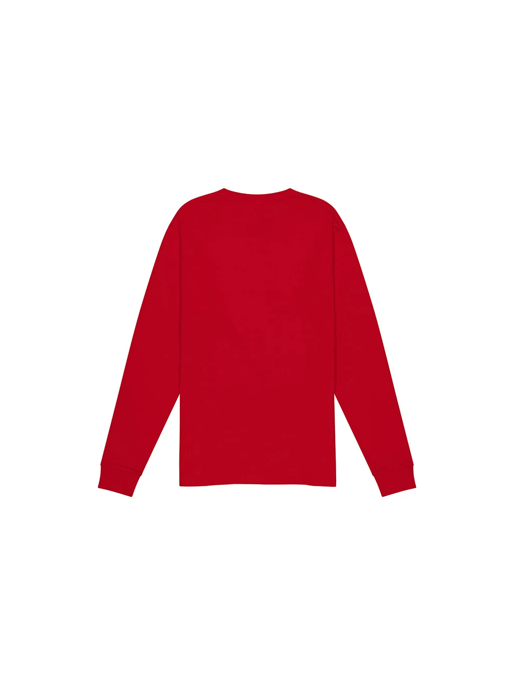 Women's Basis Long Sleeve Tee in Red – back view