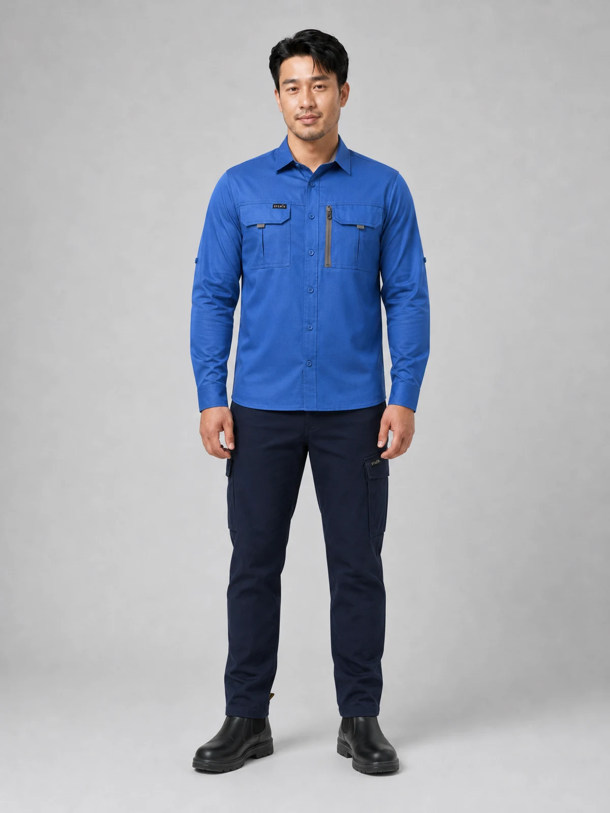 Men's Essential Basic Stretch Cargo Pant – front view