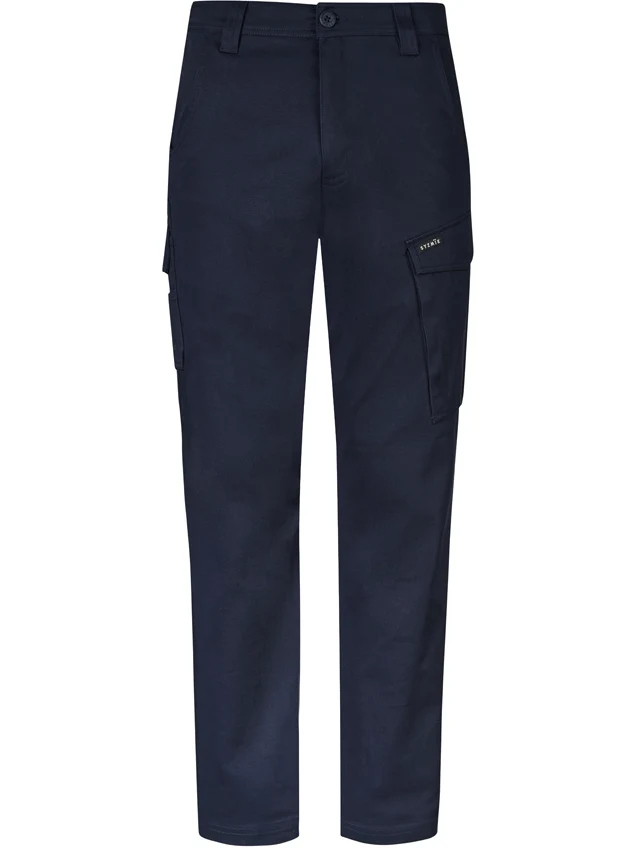 Men's Essential Basic Stretch Cargo Pant in Navy – front view