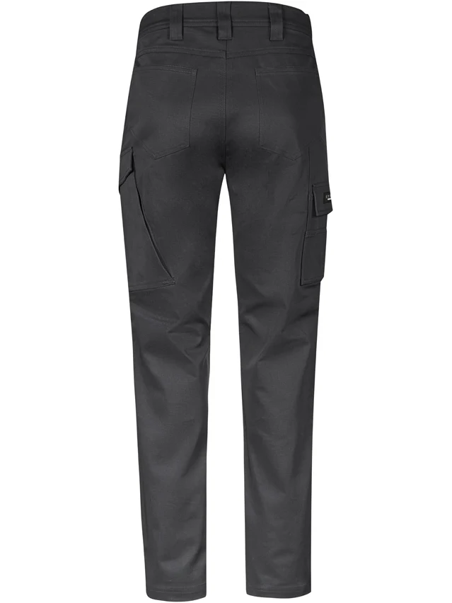 Men's Essential Basic Stretch Cargo Pant in Charcoal – back view