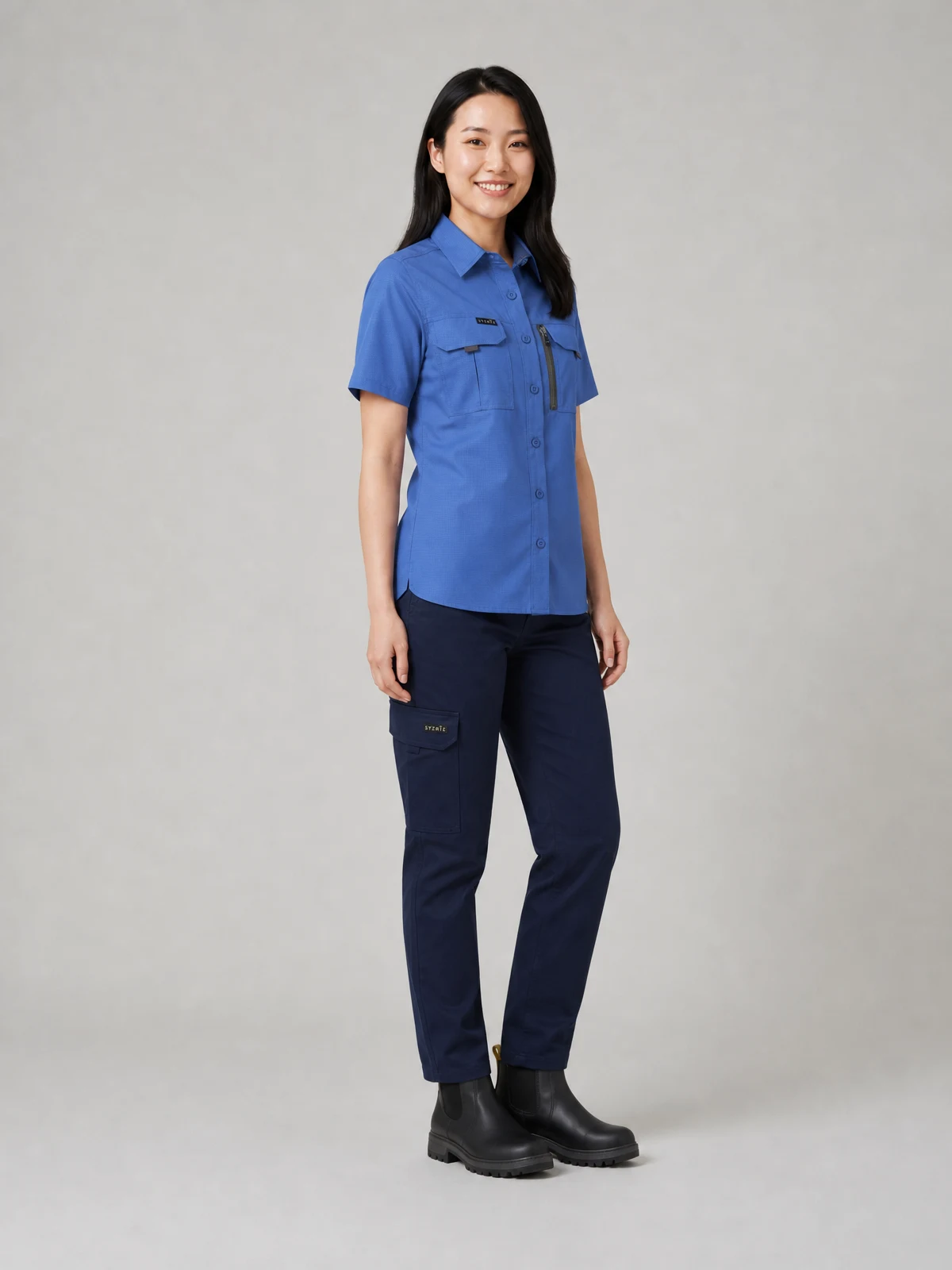 Women's Essential Basic Stretch Cargo Pant – side view