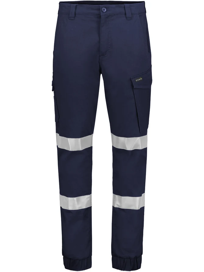 Men's Essential Stretch Taped Cargo Pant - Cuffed in Navy – front view