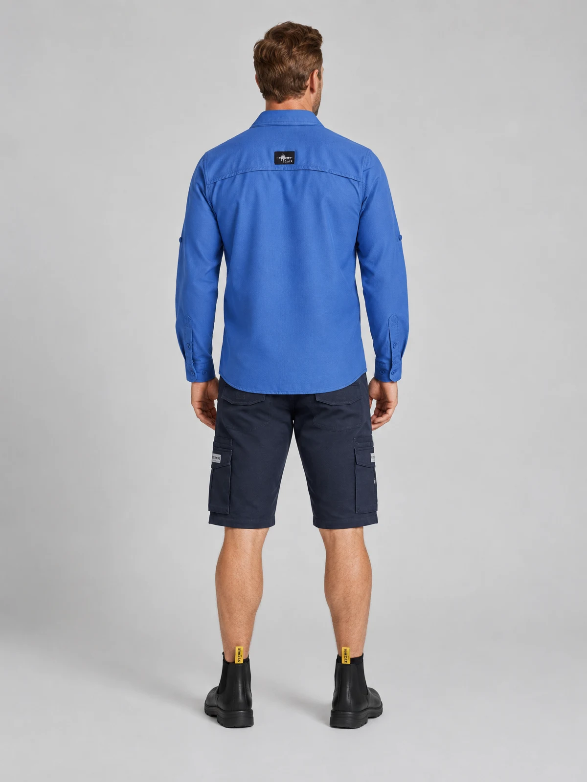 Men's Basic Cargo Short in Navy – back view