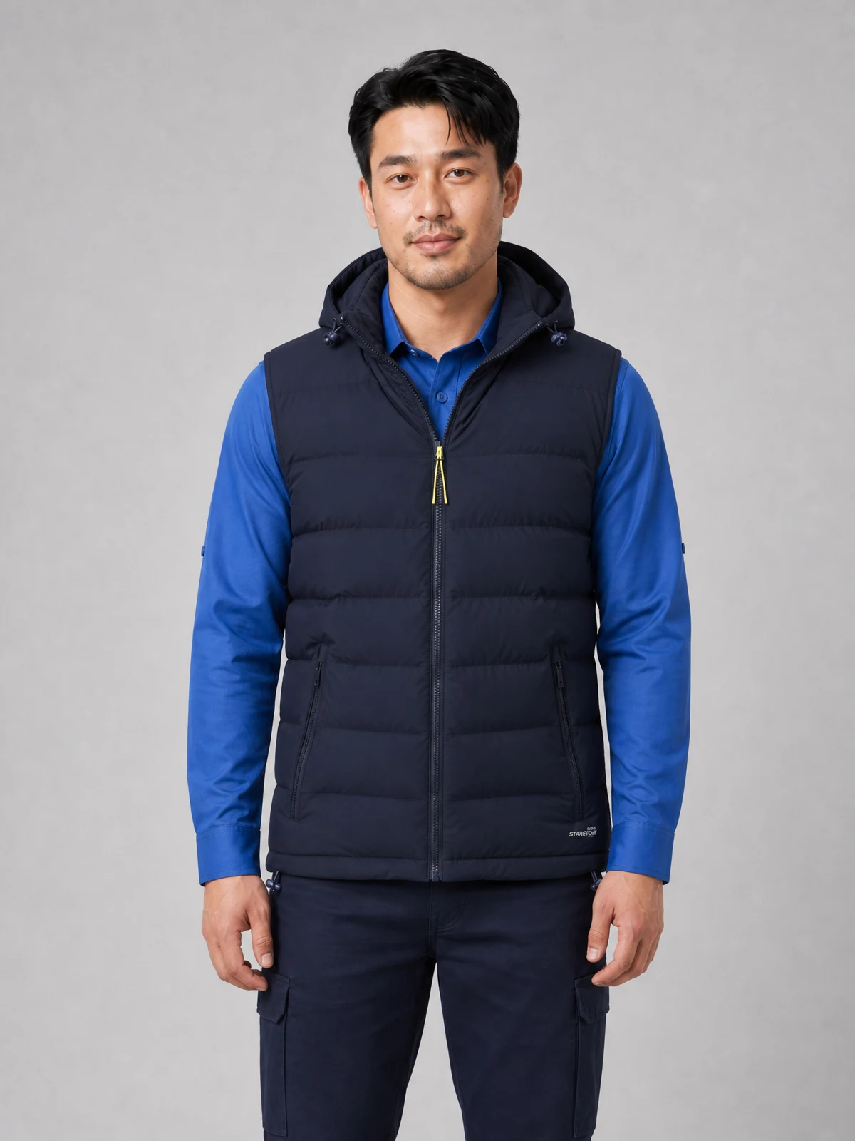 Unisex Streetworx Hooded Puffer Vest – front view