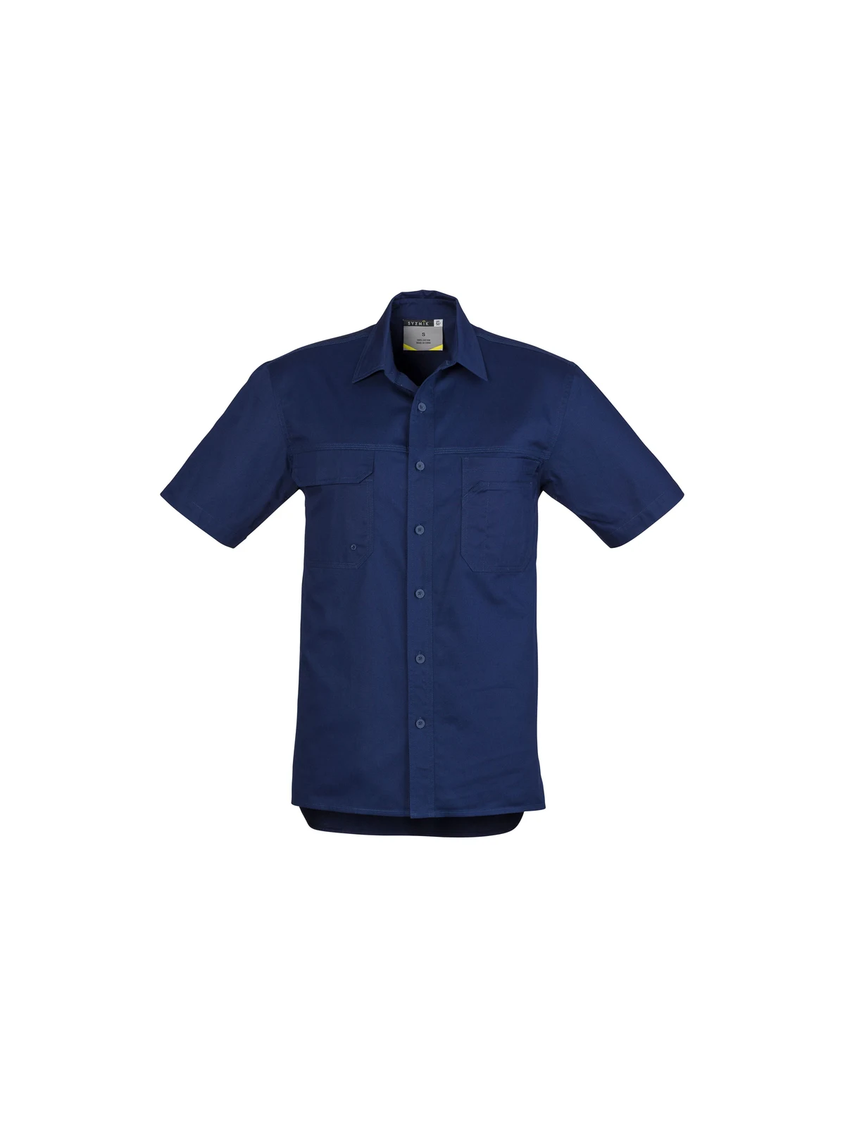 Men's Light Weight Tradie S/S Shirt in Blue – front view
