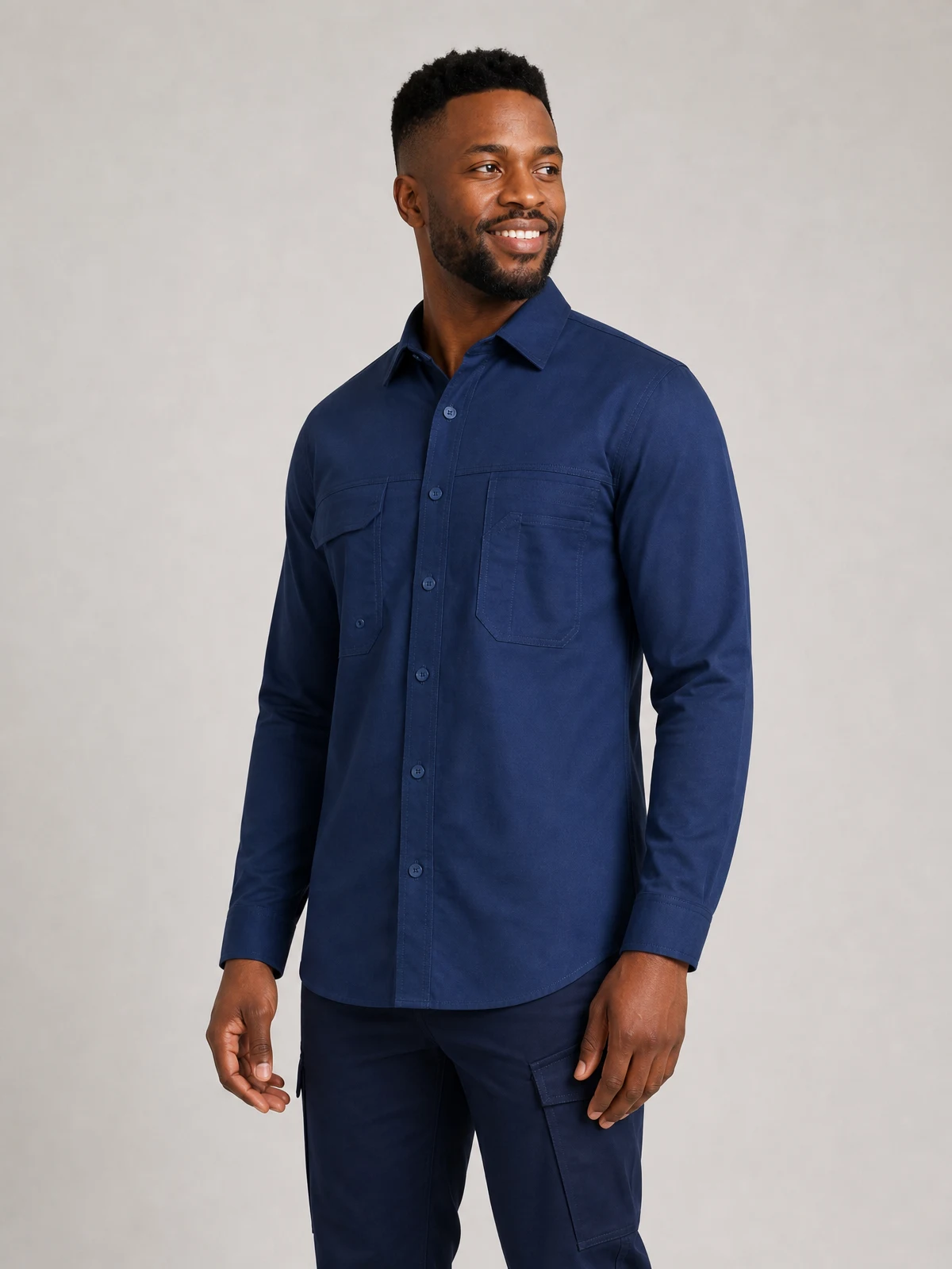 Men's Lightweight Tradie L/S Shirt – side view