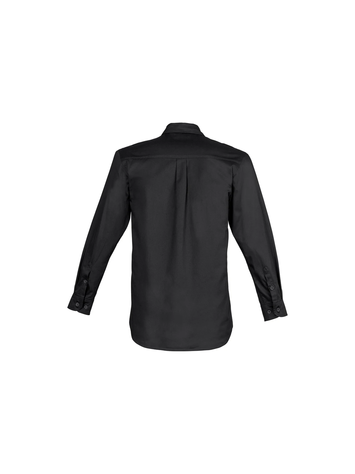 Men's Lightweight Tradie L/S Shirt in Black – back view