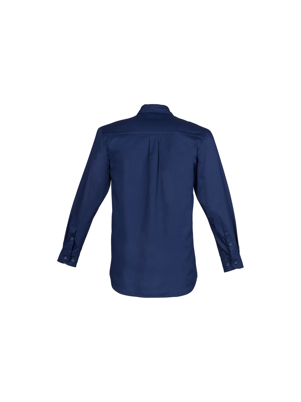 Men's Lightweight Tradie L/S Shirt in Blue – back view