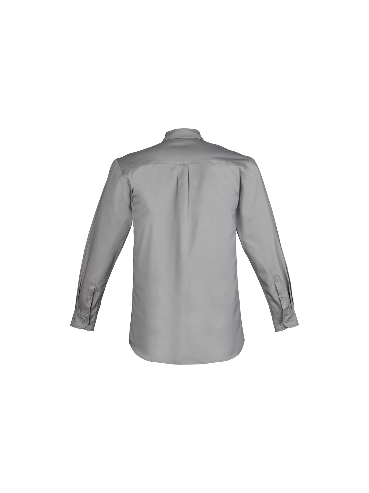 Men's Lightweight Tradie L/S Shirt in Grey – back view