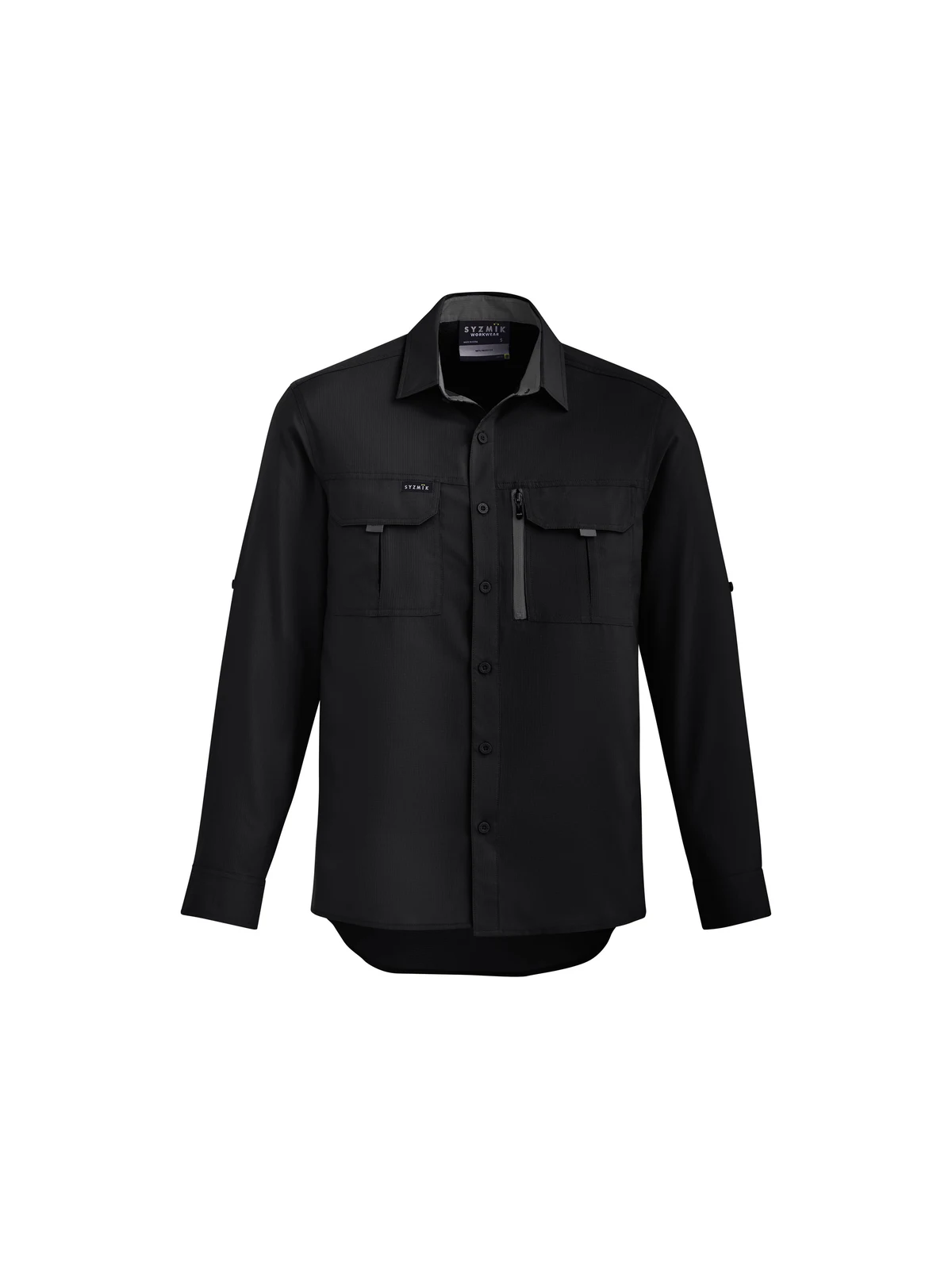 Men's Outdoor L/S Shirt in Black – front view