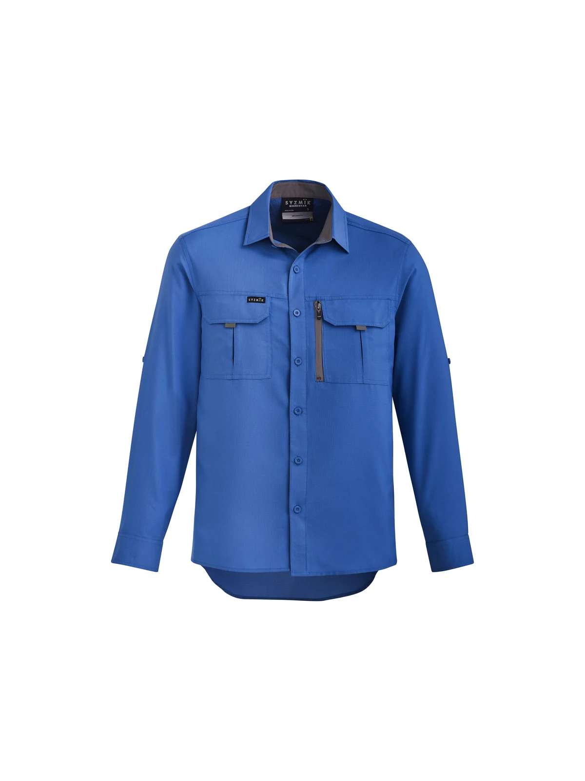 Men's Outdoor L/S Shirt in Blue – front view