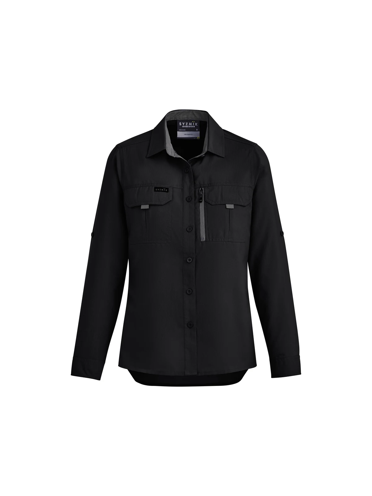 Women's Outdoor Long Sleeve Shirt in Black – front view
