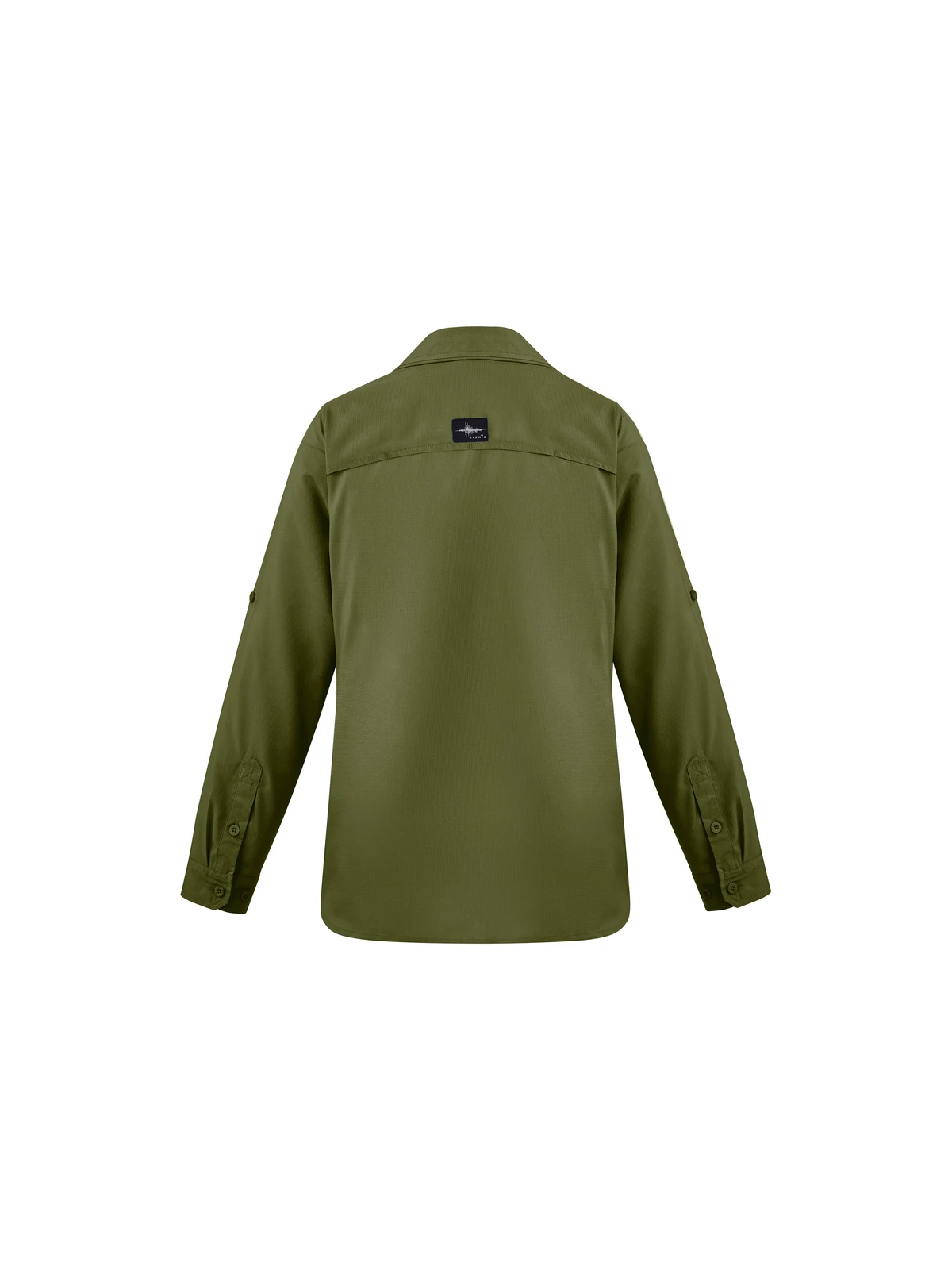Women's Outdoor Long Sleeve Shirt in Army – back view