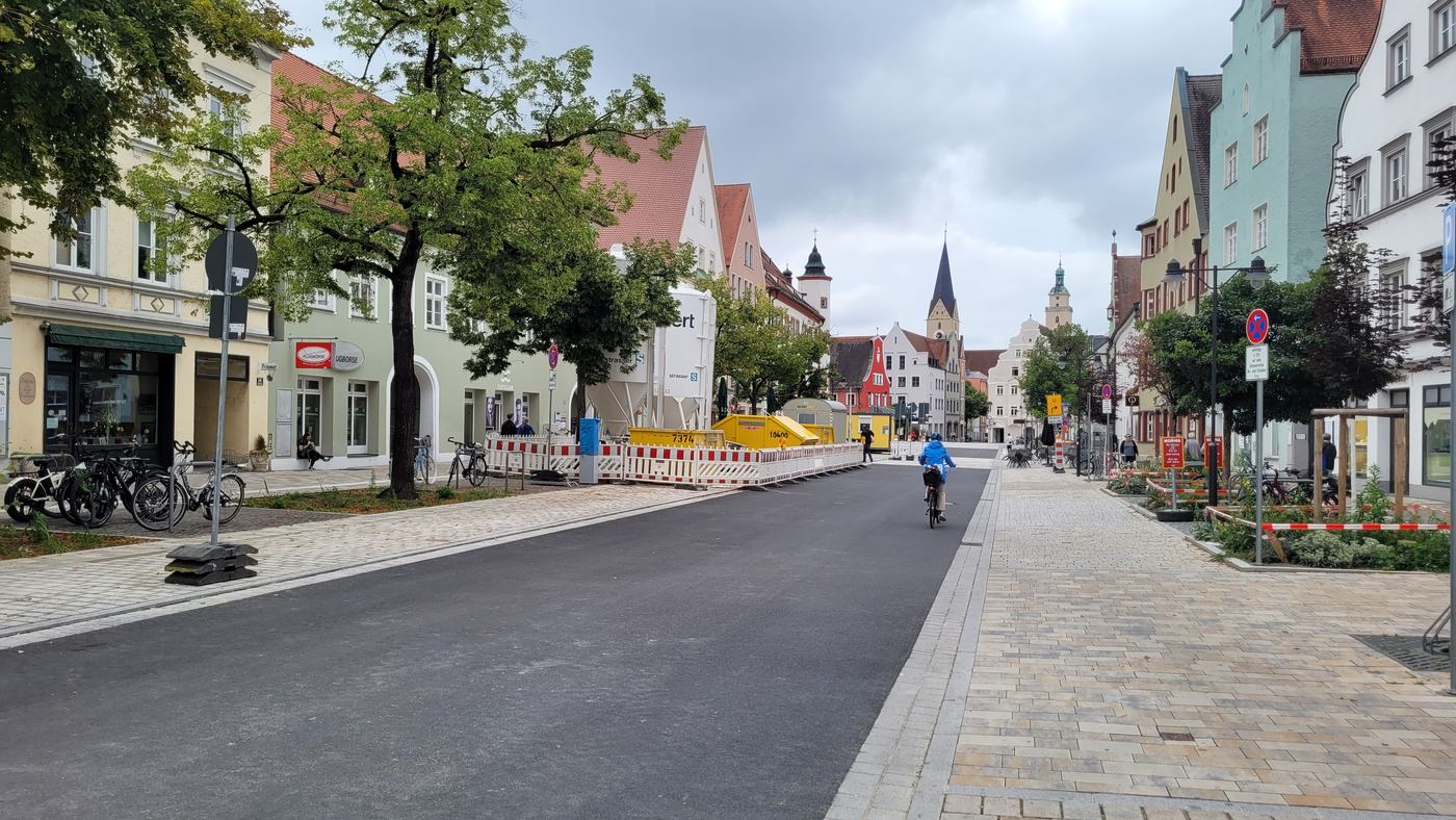 Neugestaltete Harderstraße in Ingolstadt