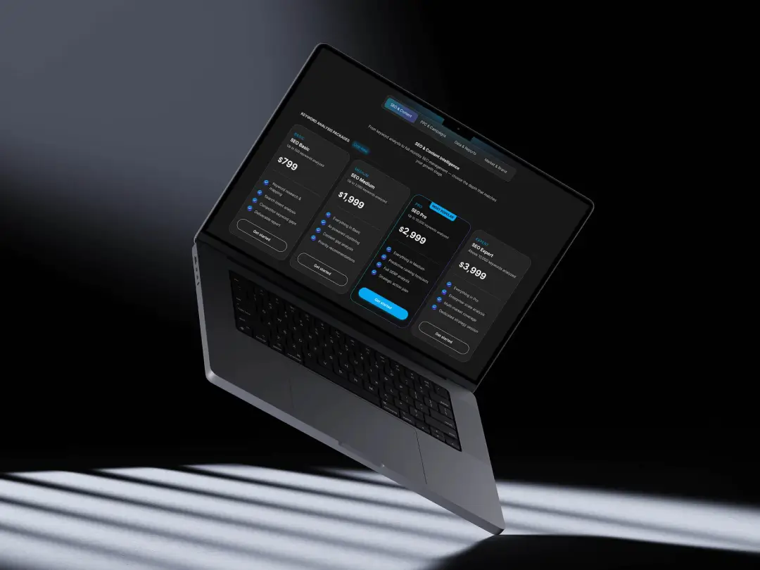 Persadox pricing page design shown on a laptop