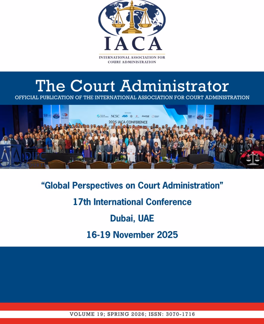 Cover of The Court Administrator journal by IACA