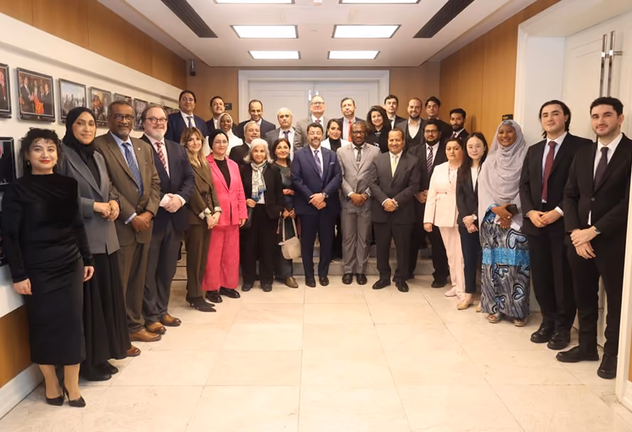 Dr. Emad Hussein with fellow speakers at the SIAC-YSIAC event on stakeholders of the arbitral process