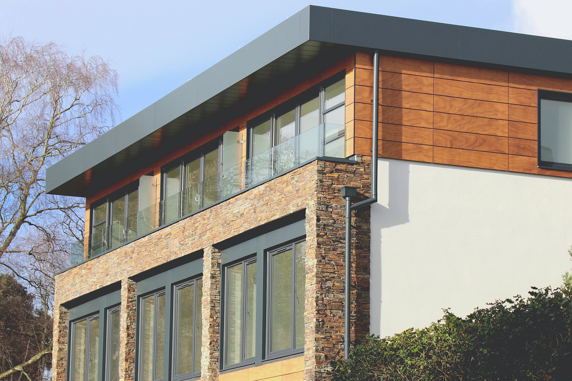 Modern commercial building exterior