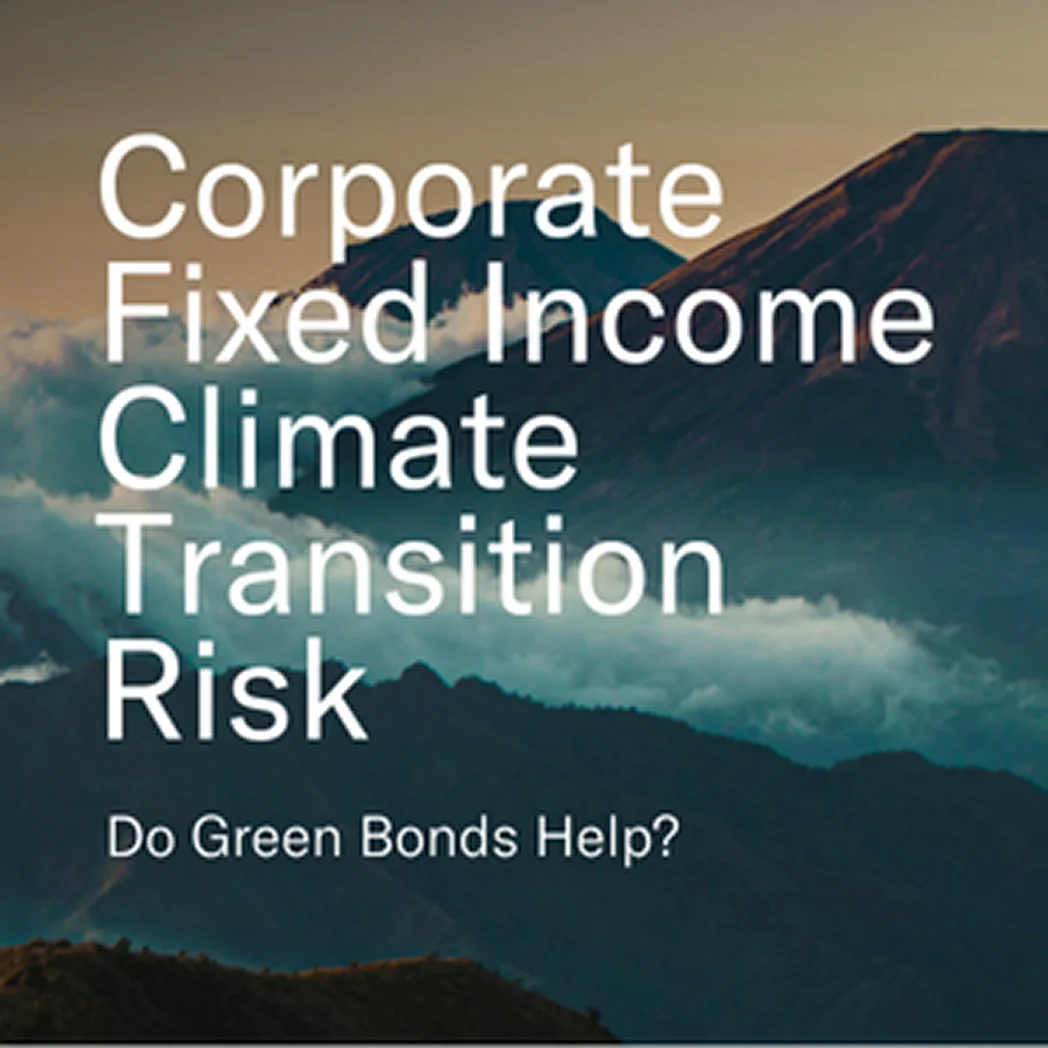Cover of the corporate fixed income climate transition risk white paper