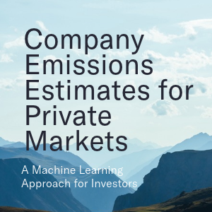 Cover of Company emissions estimates for private markets white paper
