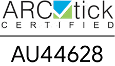 ARCtick Certified logo with Carve's certification number AU44628