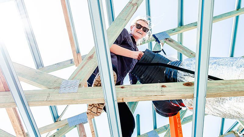 Installation of air-conditioning in new home construction