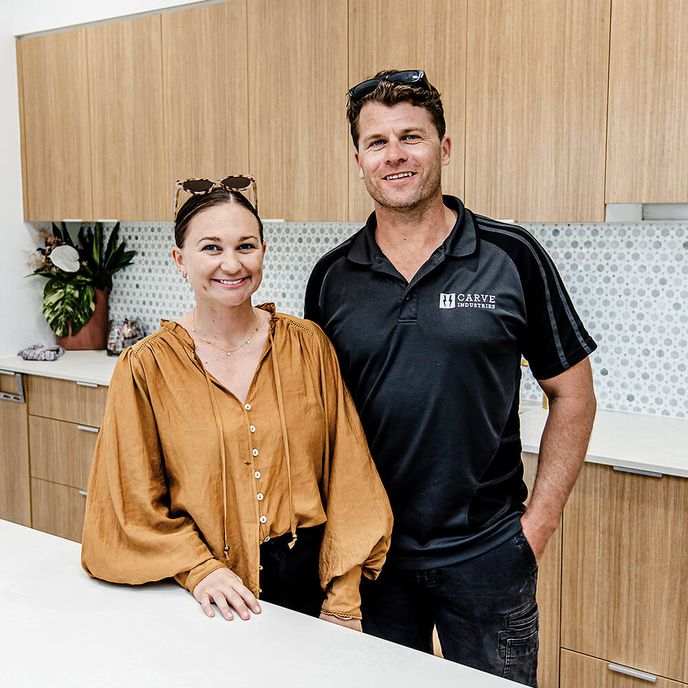 Shane & Sarah, owners of Carve Industries